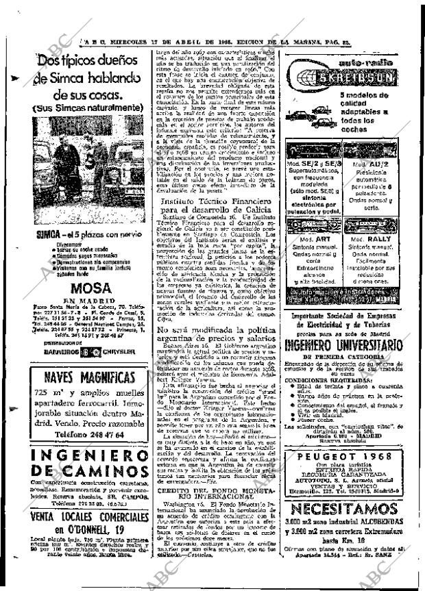 ABC MADRID 17-04-1968 página 82