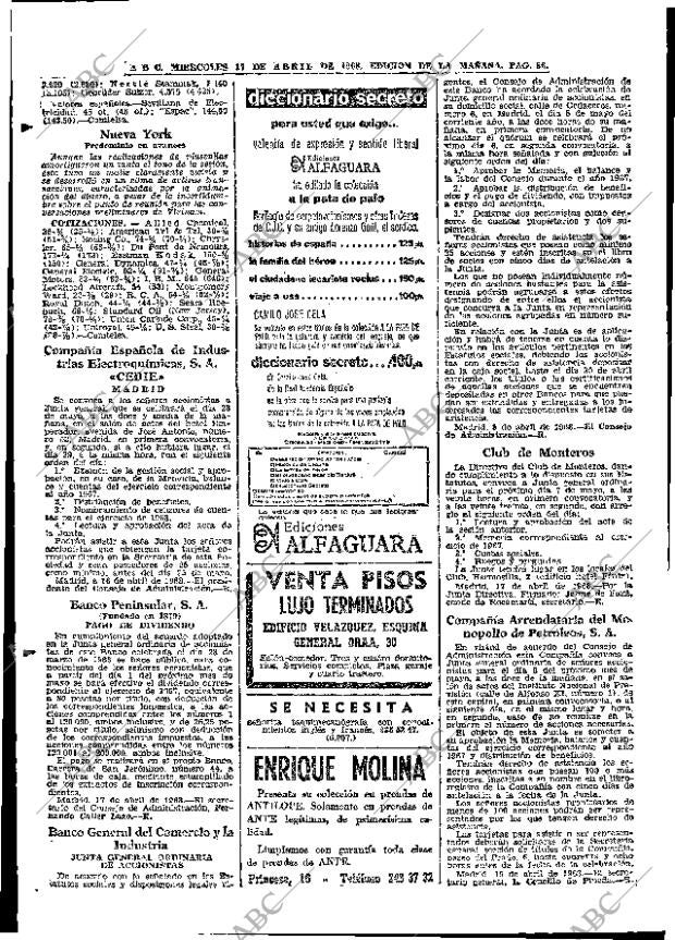 ABC MADRID 17-04-1968 página 86