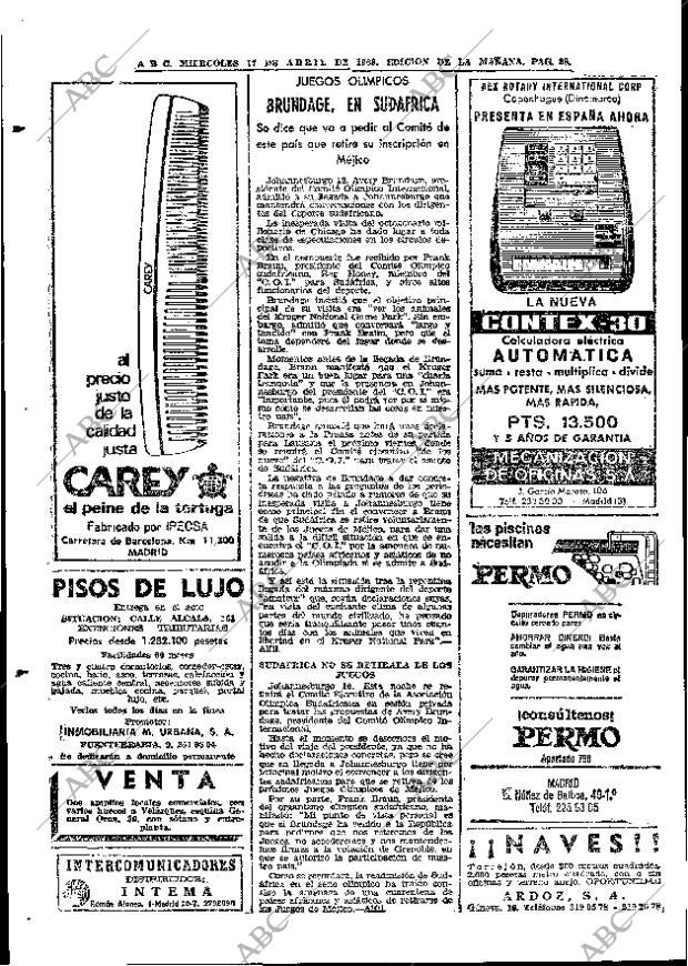 ABC MADRID 17-04-1968 página 88