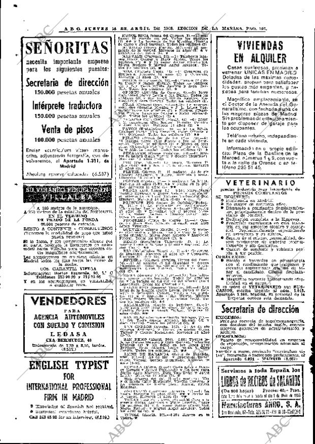 ABC MADRID 18-04-1968 página 108