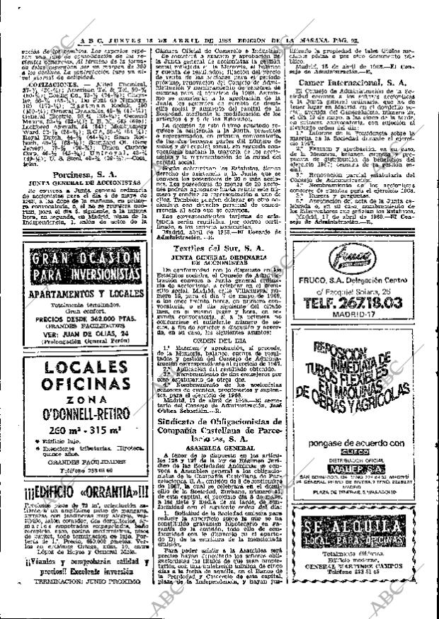 ABC MADRID 18-04-1968 página 92