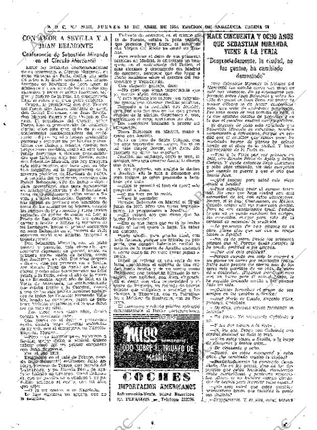 ABC SEVILLA 18-04-1968 página 77