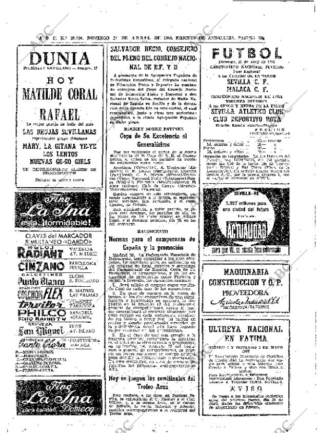 ABC SEVILLA 21-04-1968 página 104