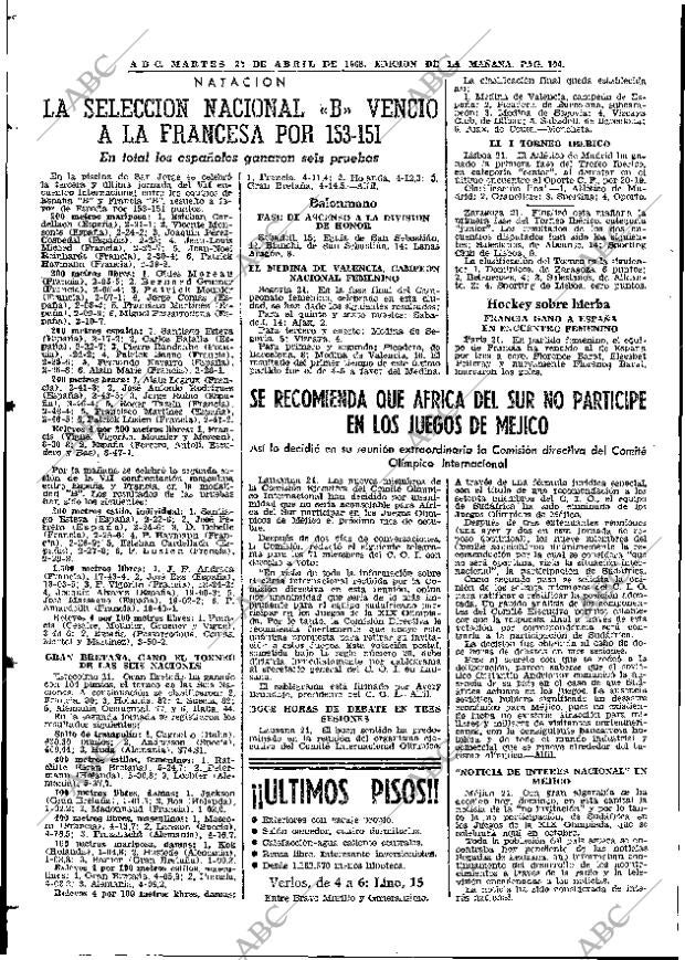 ABC MADRID 23-04-1968 página 104