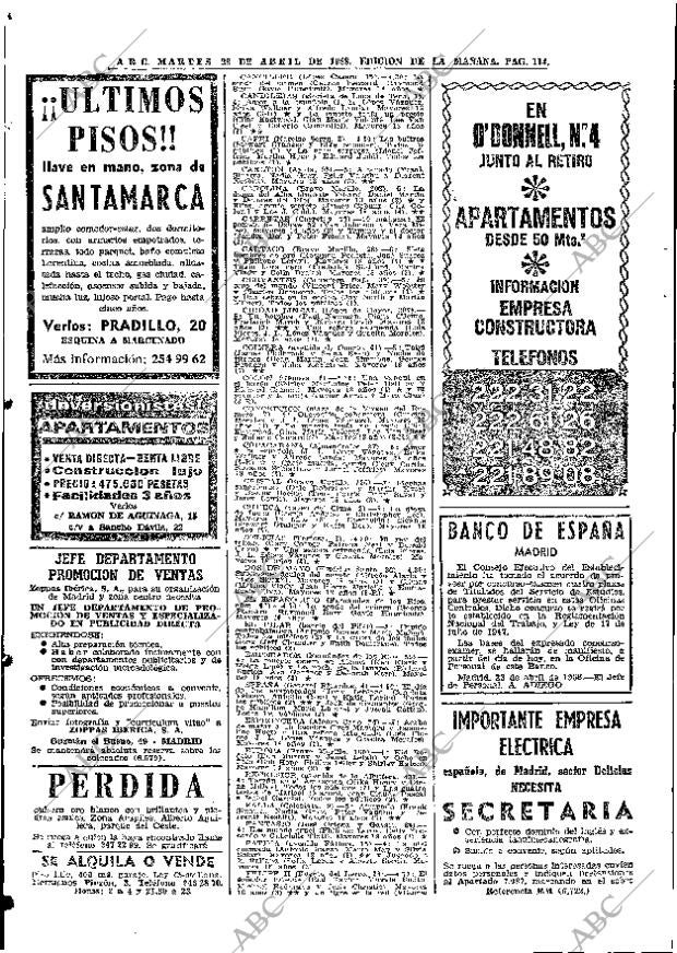 ABC MADRID 23-04-1968 página 114