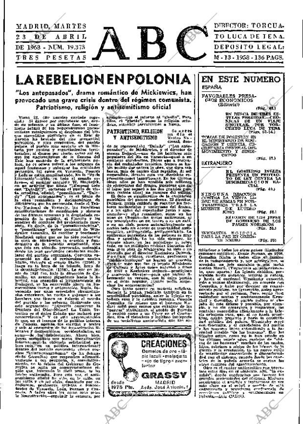 ABC MADRID 23-04-1968 página 47