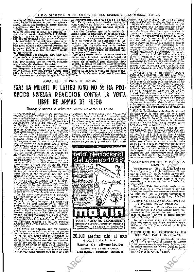 ABC MADRID 23-04-1968 página 50