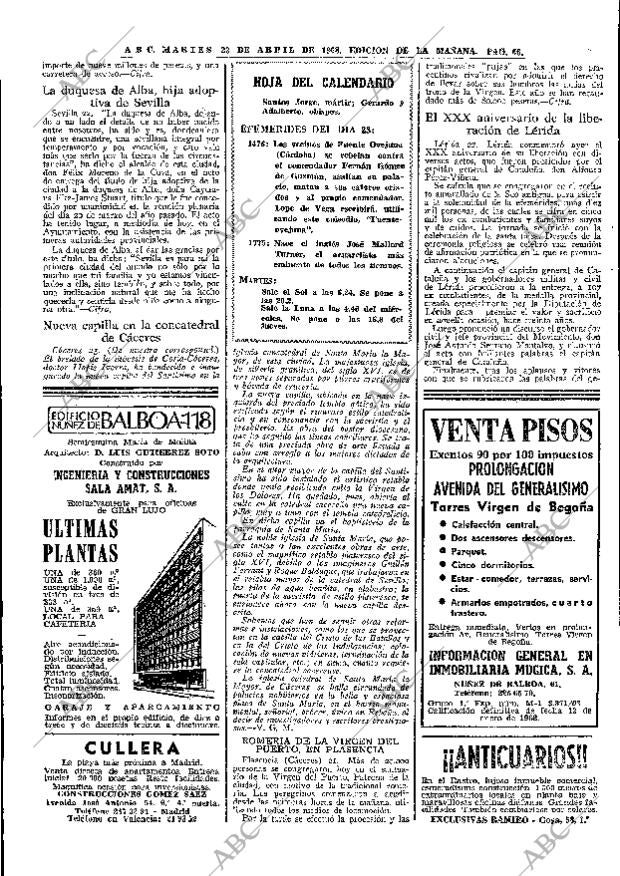 ABC MADRID 23-04-1968 página 66