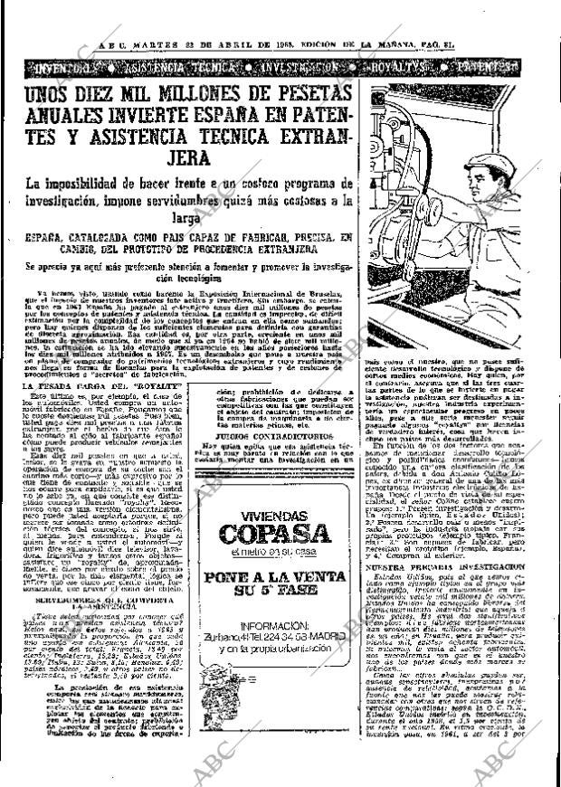 ABC MADRID 23-04-1968 página 81