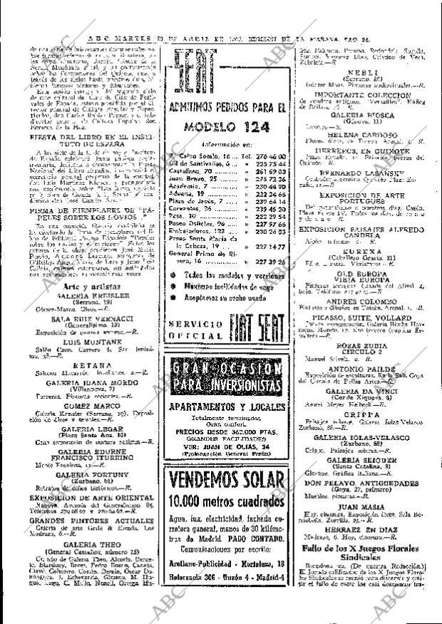 ABC MADRID 23-04-1968 página 84