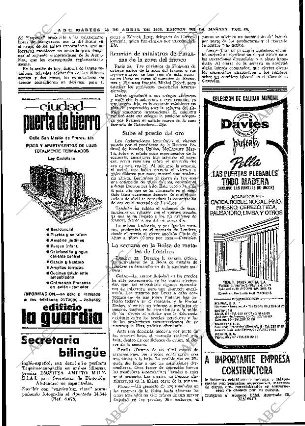 ABC MADRID 23-04-1968 página 88