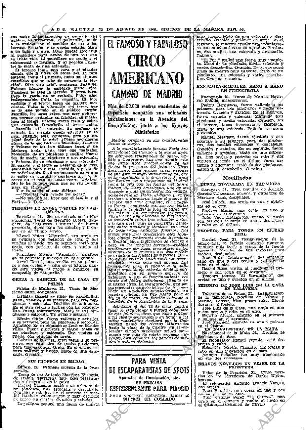 ABC MADRID 23-04-1968 página 92