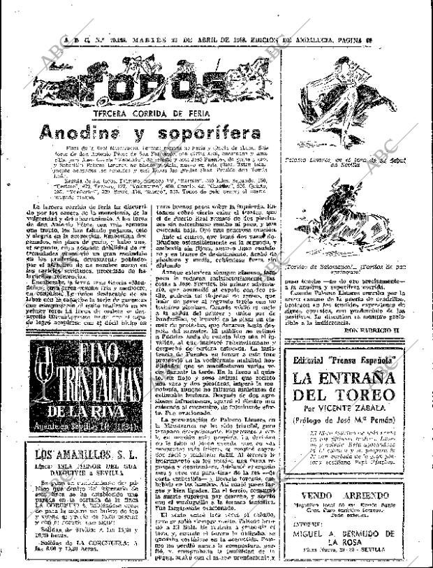 ABC SEVILLA 23-04-1968 página 69