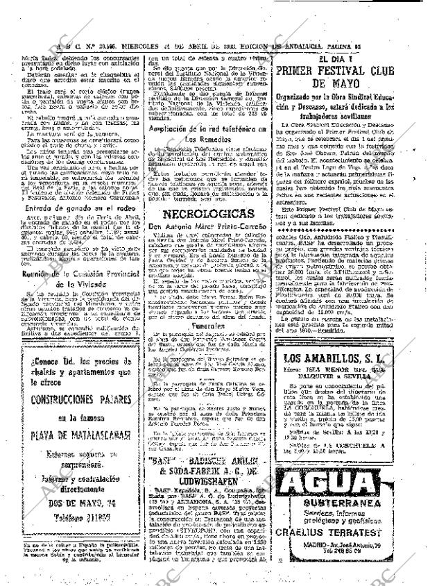 ABC SEVILLA 24-04-1968 página 62