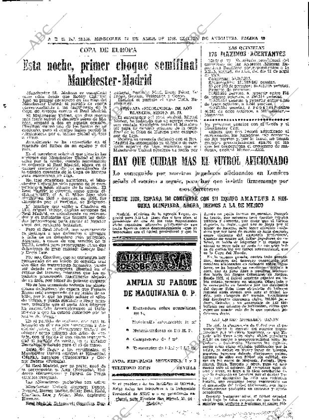 ABC SEVILLA 24-04-1968 página 69