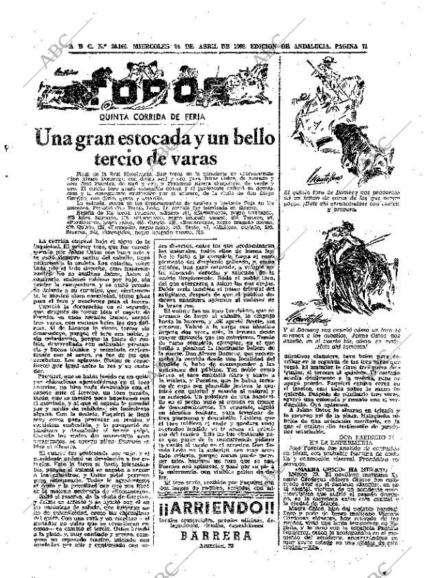 ABC SEVILLA 24-04-1968 página 71