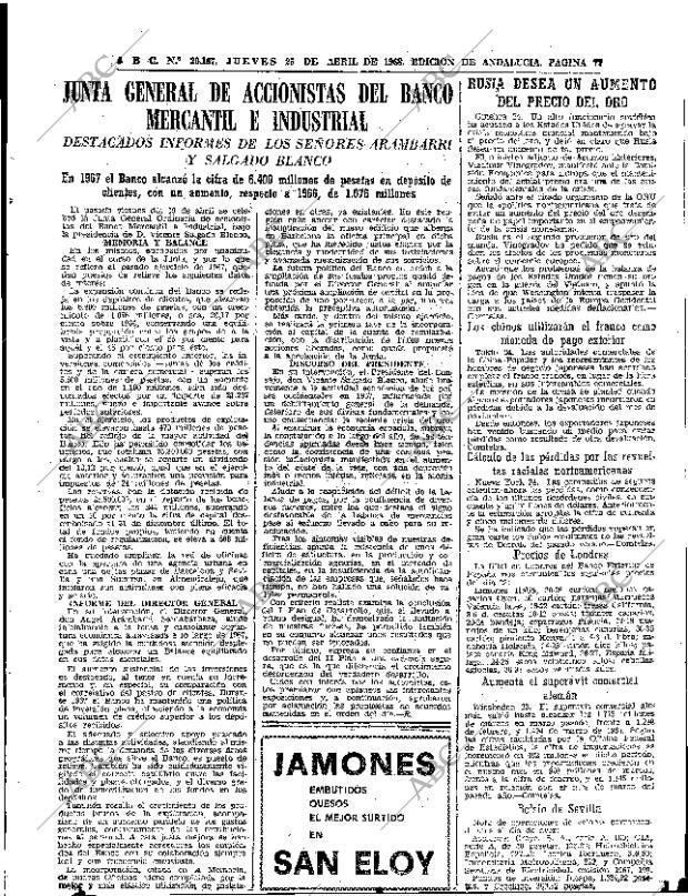 ABC SEVILLA 25-04-1968 página 77