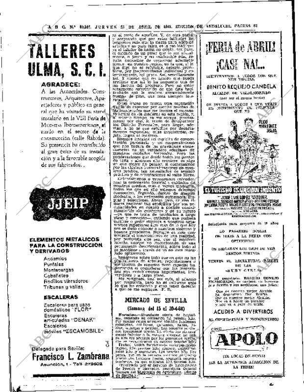 ABC SEVILLA 25-04-1968 página 82