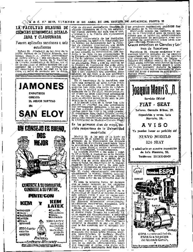 ABC SEVILLA 26-04-1968 página 16