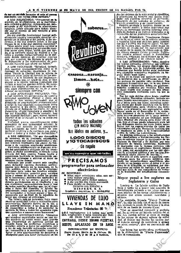 ABC MADRID 10-05-1968 página 74