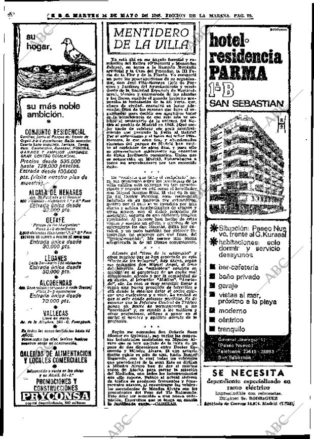 ABC MADRID 14-05-1968 página 70