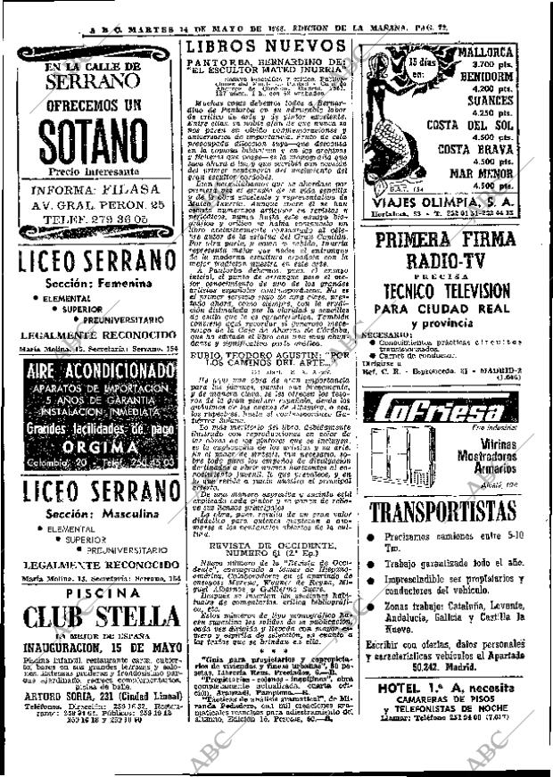 ABC MADRID 14-05-1968 página 72