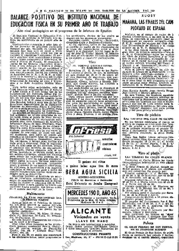 ABC MADRID 18-05-1968 página 119