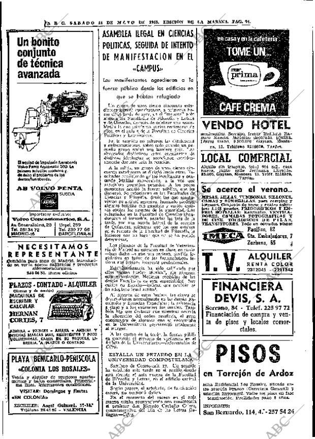 ABC MADRID 18-05-1968 página 74