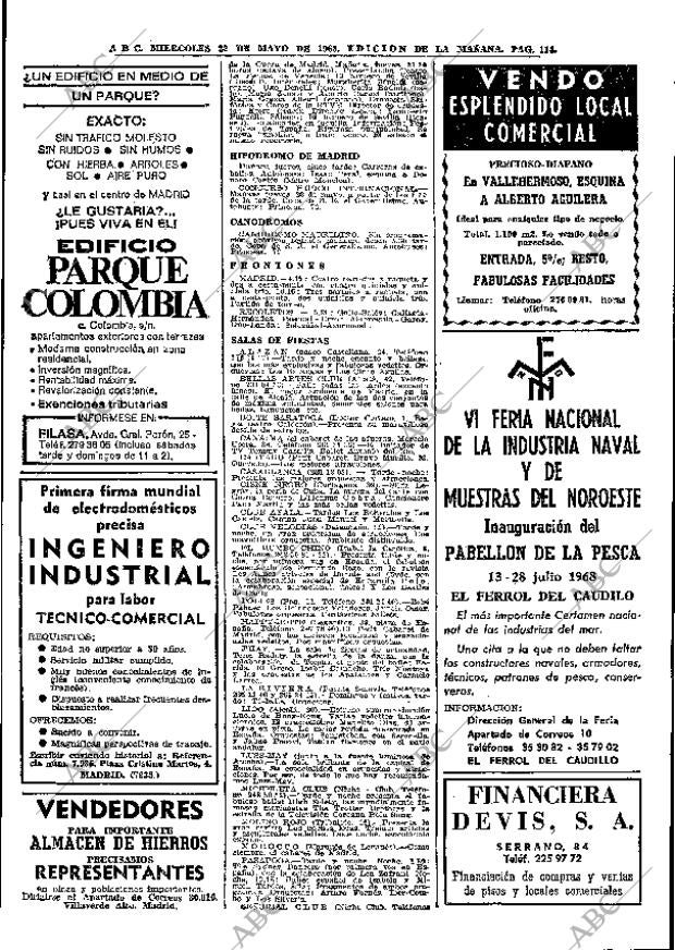 ABC MADRID 22-05-1968 página 114