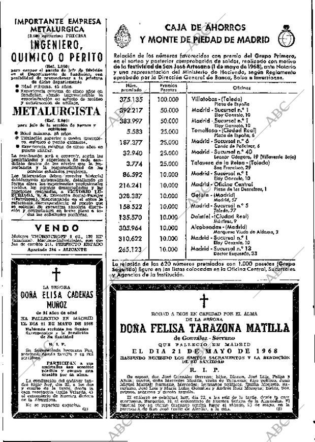 ABC MADRID 22-05-1968 página 133