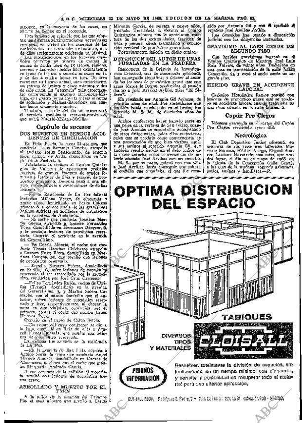 ABC MADRID 22-05-1968 página 83