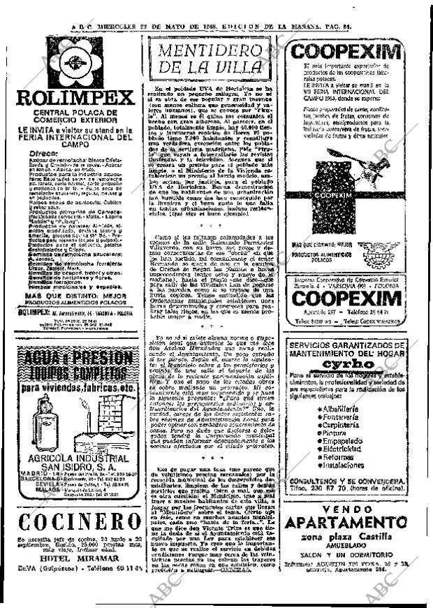 ABC MADRID 22-05-1968 página 84