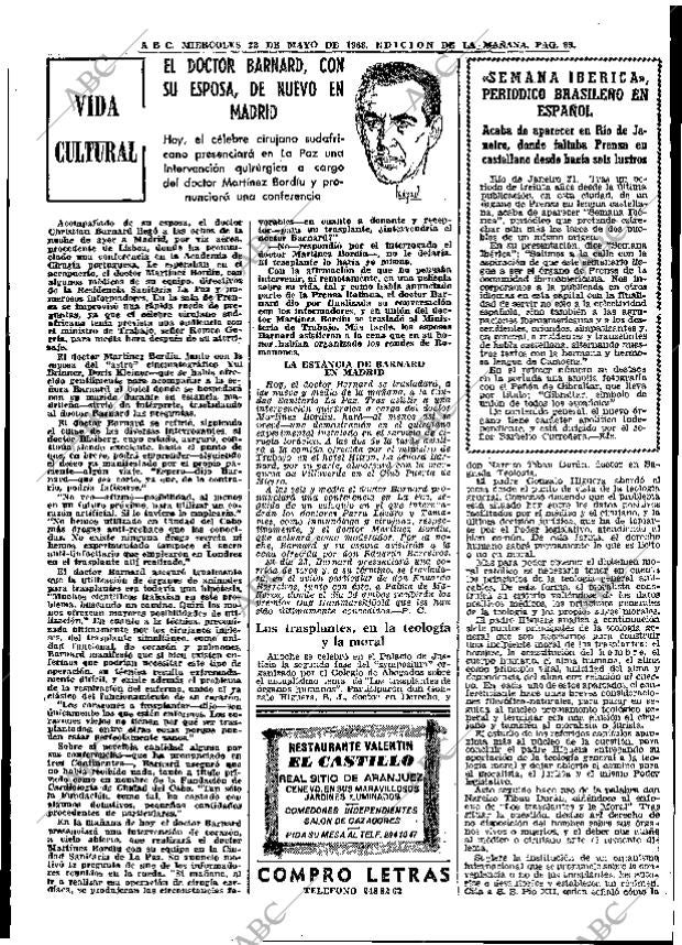 ABC MADRID 22-05-1968 página 89