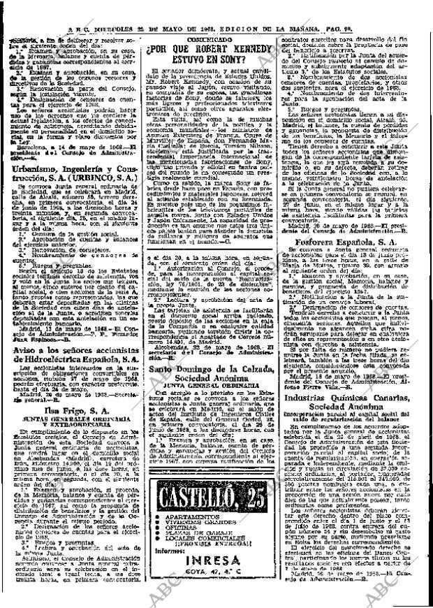 ABC MADRID 22-05-1968 página 98