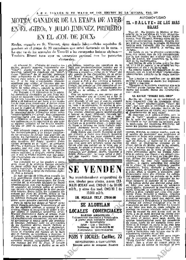 ABC MADRID 23-05-1968 página 109