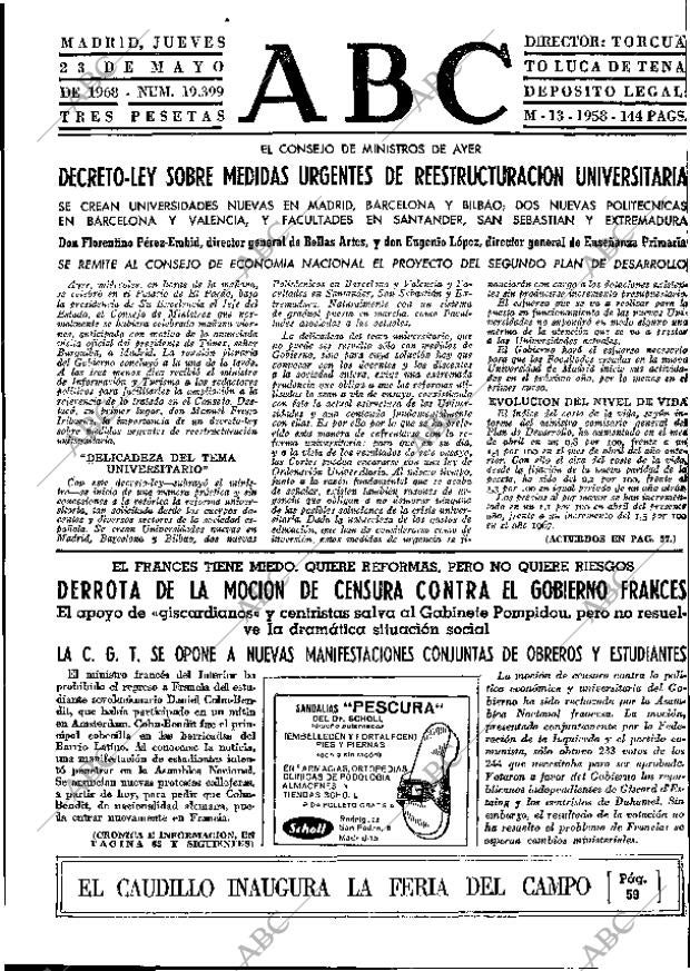 ABC MADRID 23-05-1968 página 55