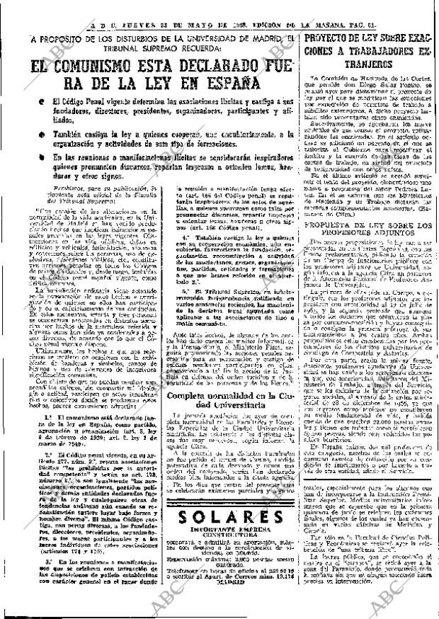 ABC MADRID 23-05-1968 página 61