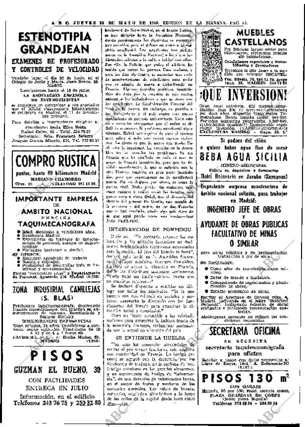 ABC MADRID 23-05-1968 página 64