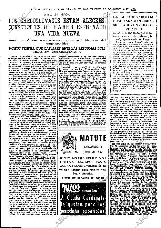 ABC MADRID 23-05-1968 página 67