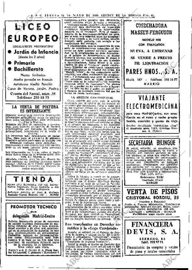 ABC MADRID 23-05-1968 página 92