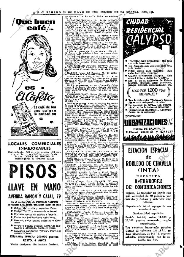 ABC MADRID 25-05-1968 página 131