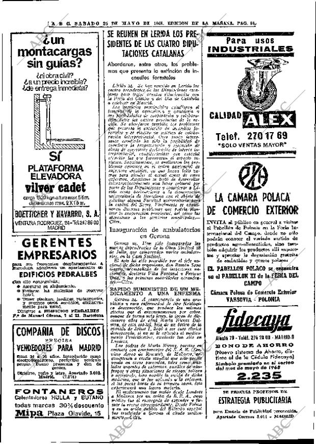 ABC MADRID 25-05-1968 página 84