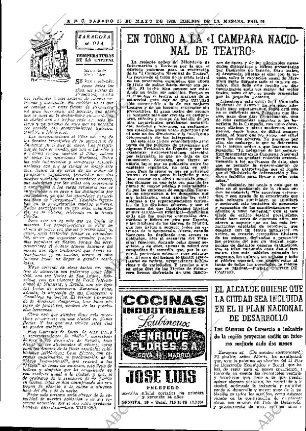 ABC MADRID 25-05-1968 página 91