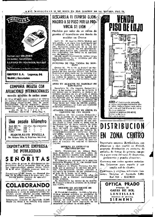 ABC MADRID 29-05-1968 página 74