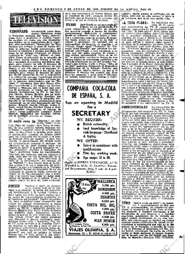 ABC MADRID 02-06-1968 página 82