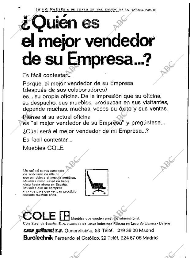 ABC MADRID 04-06-1968 página 62