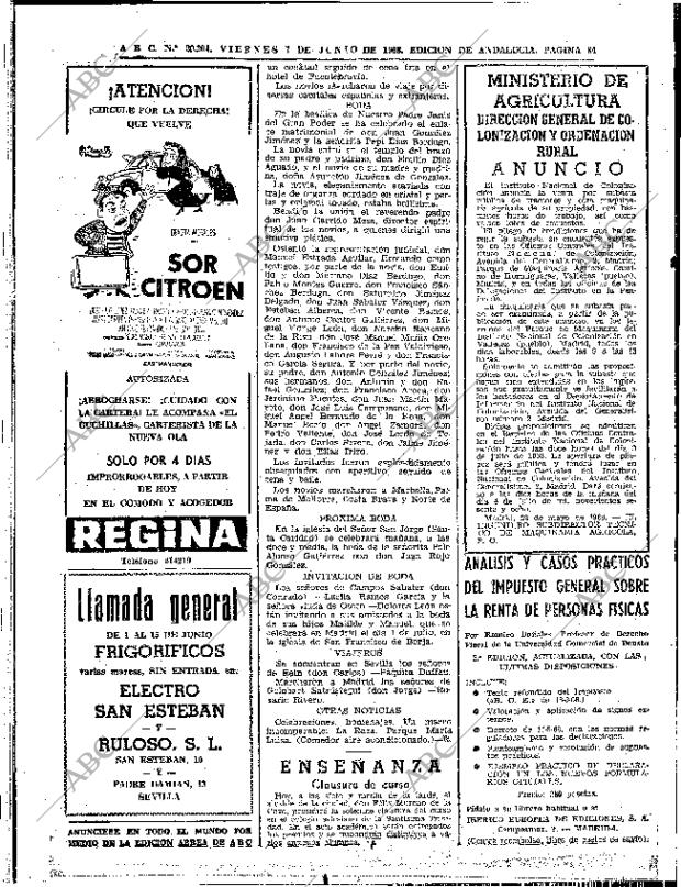 ABC SEVILLA 07-06-1968 página 84