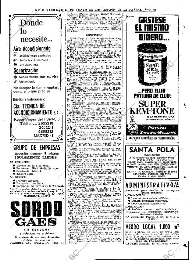 ABC MADRID 21-06-1968 página 129