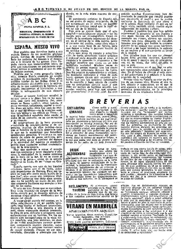ABC MADRID 21-06-1968 página 64