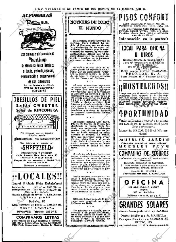 ABC MADRID 21-06-1968 página 72